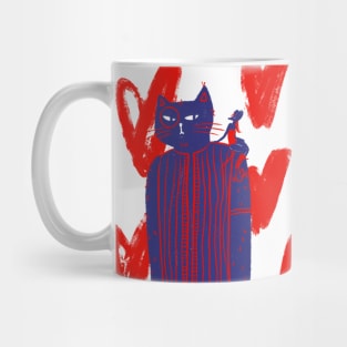 Cat and mouse love Mug